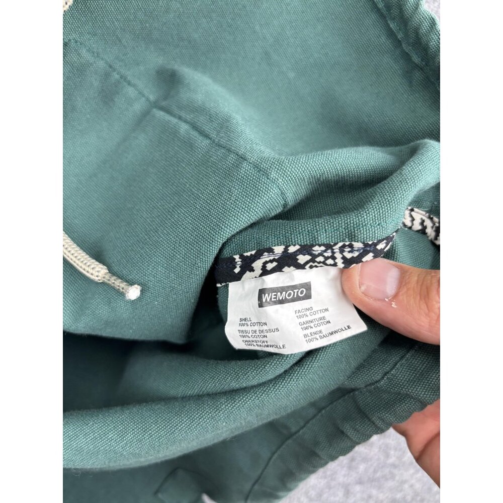 Wemoto Jacket Womens Large Green Hooded Parka Cotton Drawstring Utility Casual - Picture 7 of 9